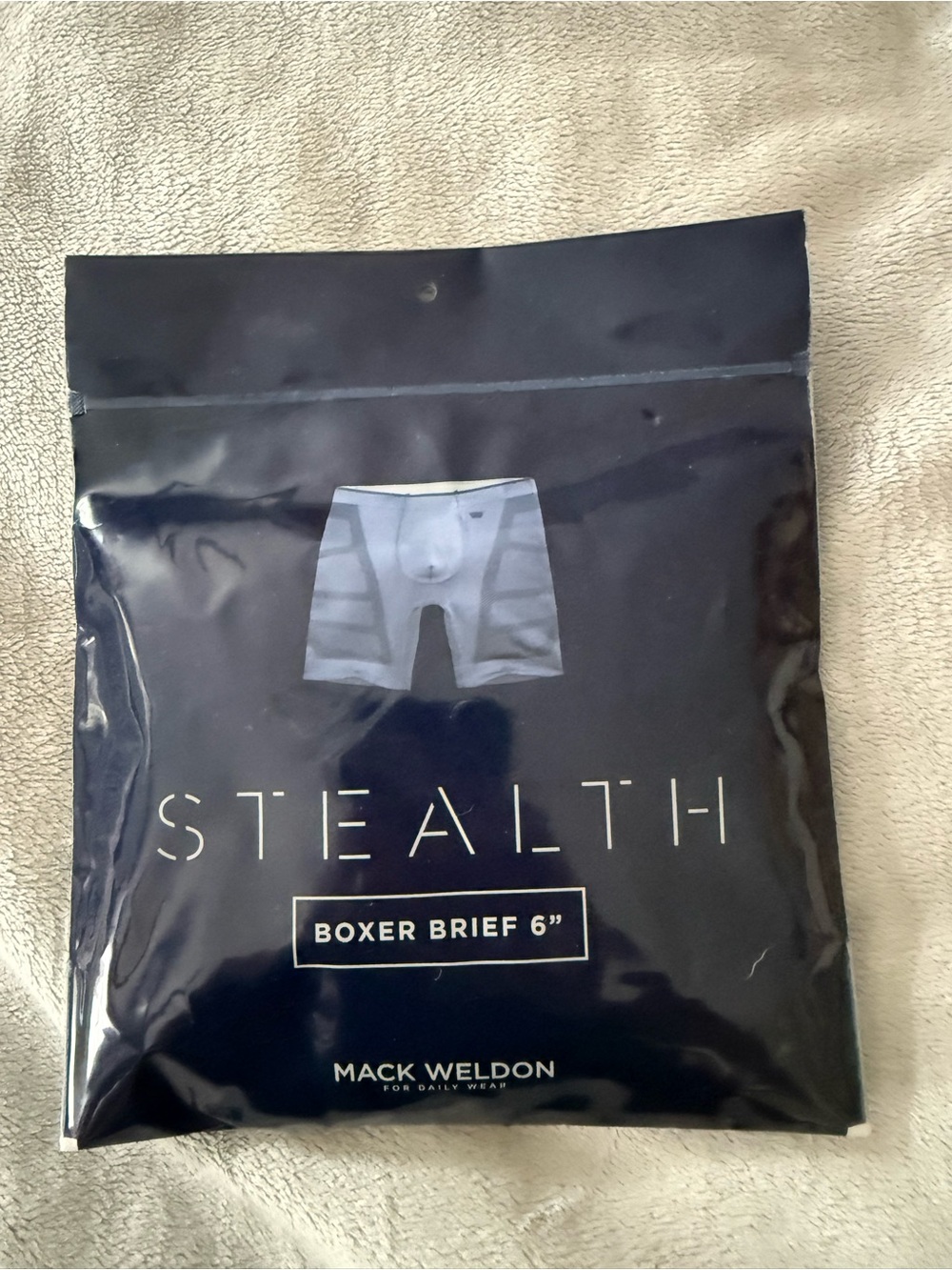 Mack Weldon Stealth Boxer Brief 6" - Navy. Size Large. NWT